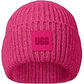 UGG Womens Chunky Rib Beanie with UGG Logo