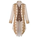 Taamlou Men's Medieval Tailcoat Jacket Embroidery