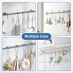 Titanker Shower Curtain Rings Hooks, Rust-Resistant