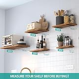 WELDUN 2 Pack Floating Shelf Brackets 15 cm Heavy Duty Black L Shelf Support view 6