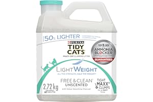 Tidy Cats Free & Clean Cat Litter, LightWeight Unscented Multi-Cat - 2.72 kg Jug