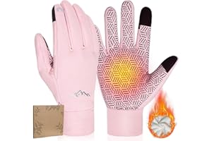 Pixel Panda Winter Gloves for Men Women Warm Touchscreen Gloves for Cold Weather Thin Water-Resistant Non-Slip for Cycling Dr