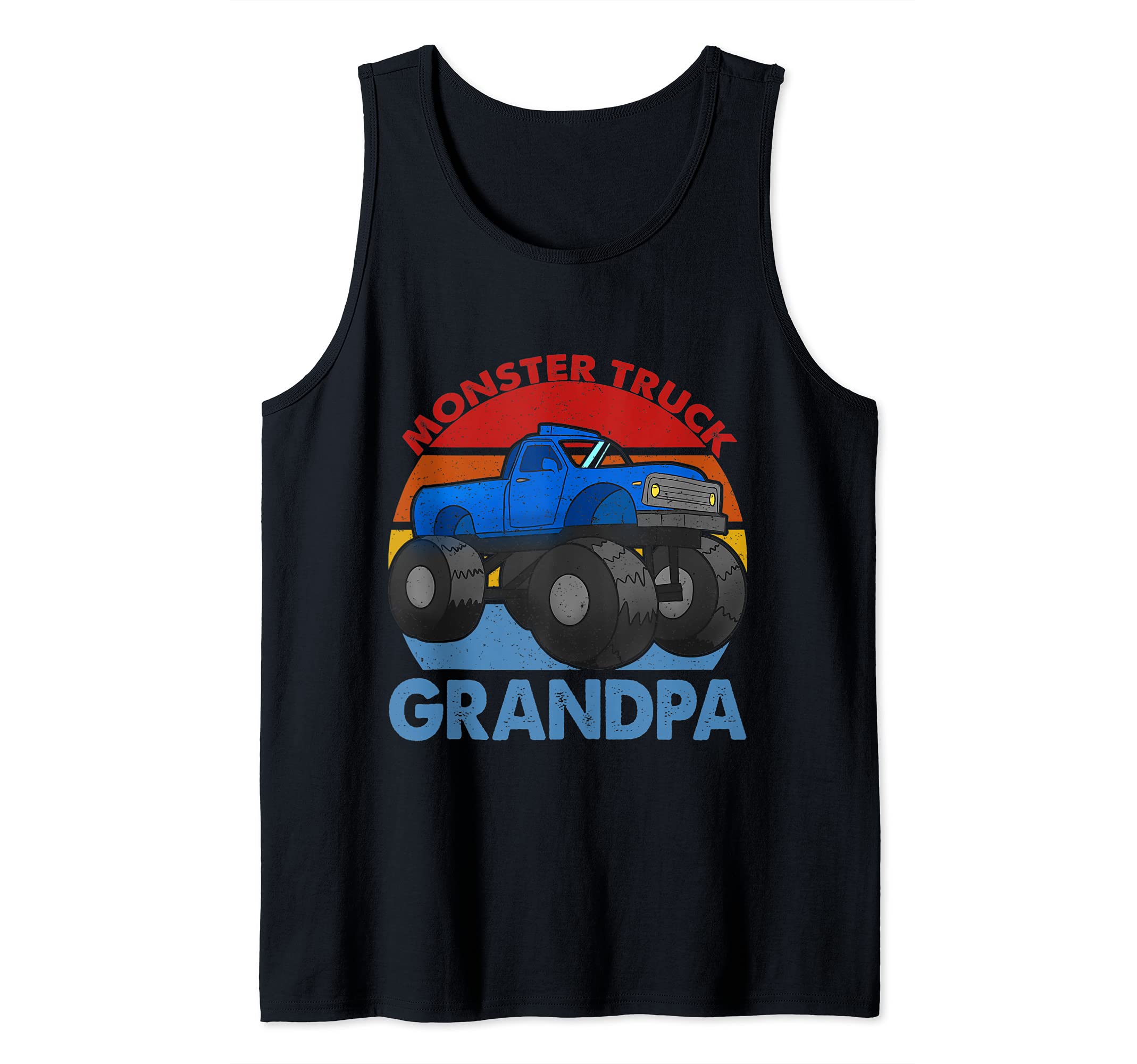 Monster Truck Grandpa 4x4 Mudding Truck Vintage Tank Top