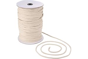 MACRABOHO Macrame Cord 6mm x 175yd | 100% Natual Cotton Macrame Rope | 3 Strand Twisted Cotton Cord for Handmade Plant Hanger Wall Hanging Craft Making