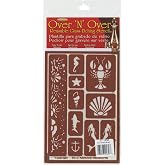 Armour Products Over N Over Glass Etching Stencil, 5-Inch by 8-Inch, Under The Sea