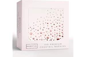 Stylish Rose Gold Napkins - 100-Pack of 5x5 Inch Cocktail Napkins - Elegant 3-Ply Party Napkins for Baby Shower, Wedding, or 