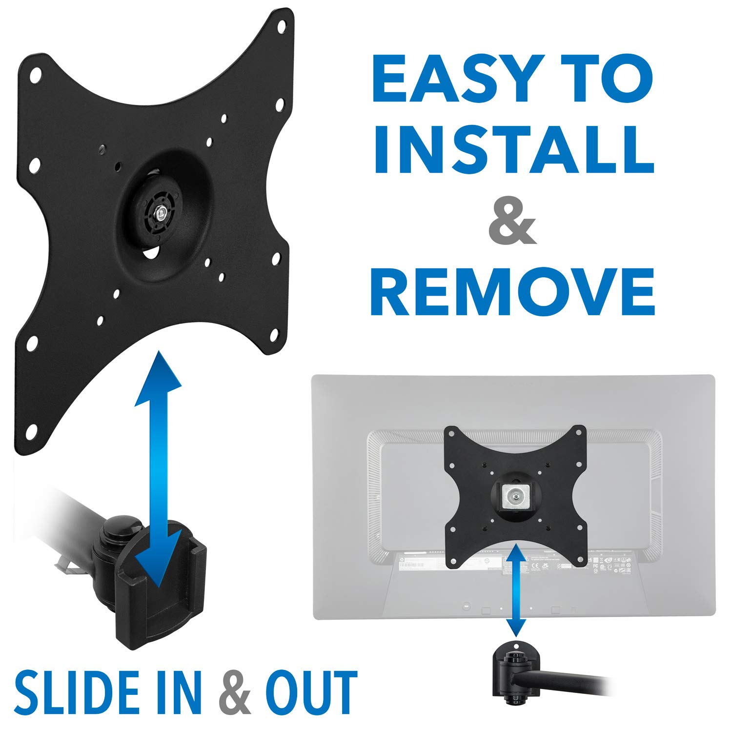 Mount-It! TV Wall Mount Bracket | Quick Release | Full Motion Swing Out Tilt Swivel | Articulating Arm for 13-42