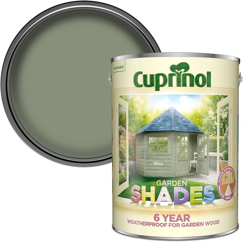 Cuprinol Garden Shades Willow 5 Litre Wood Paint Cupgswil5l