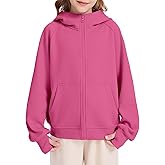 Hvididan Girls Zip Up Hoodies Teen Fleece Full-Zip Sweatshirts Jacket Casual Hoodie with Pocket 5-14Y
