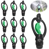 HERCHR Sprinkler Rotating Micro Nozzle, 10PCS 360 Degree Atomizing Micro Sprinkler Head, G1/2in Thread Rotating Irrigation Sprinkler Plastic Spray Nozzle Drip Irrigation Parts for Garden Irrigation