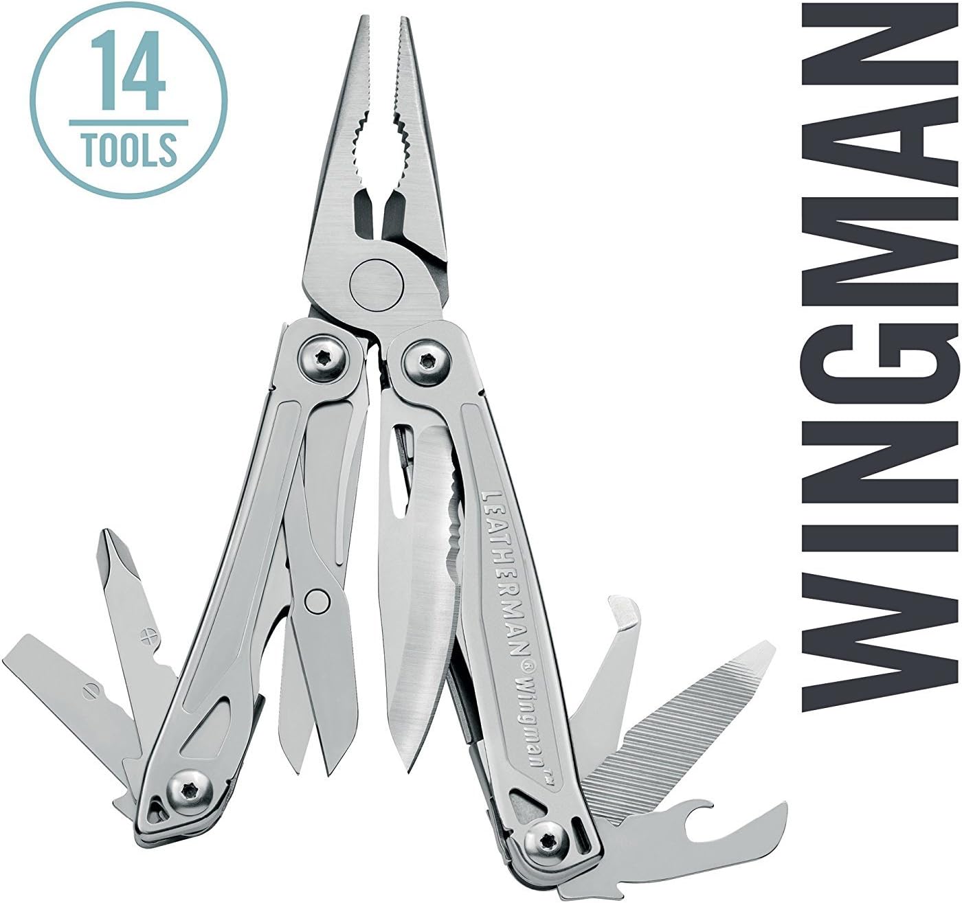 Leatherman Wingman Multi-Tool - 14 Tools with All-Features, Stainless Steel, nessuna - Image 3