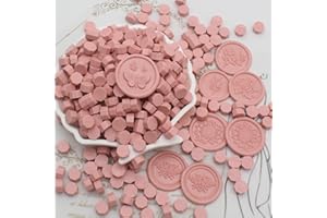 360pcs Dusty Rose Sealing Wax Beads, Andotopee Premium Wax Seal Beads for Stamp Seals, Octagon Wax Sealing Pellets Refill Pack for Wax Seal Kit, Wedding Invitation, Letter Envelope Seal, DIY Crafts