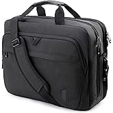 BAGSMART 18 Inch Laptop Bag, Expandable Briefcase, Computer Bag Men Women, Laptop Shoulder Bag, Work Bag Business Travel Office - Black