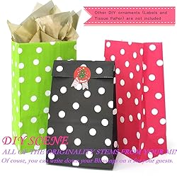 ADIDO EVA 100 PCS Red Kraft Paper Bags