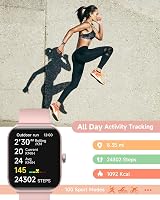 TOOBUR Smart Watch Women Alexa Alexa 1.95" Fitness Tracker Calls IP68 Heart Rate view 5