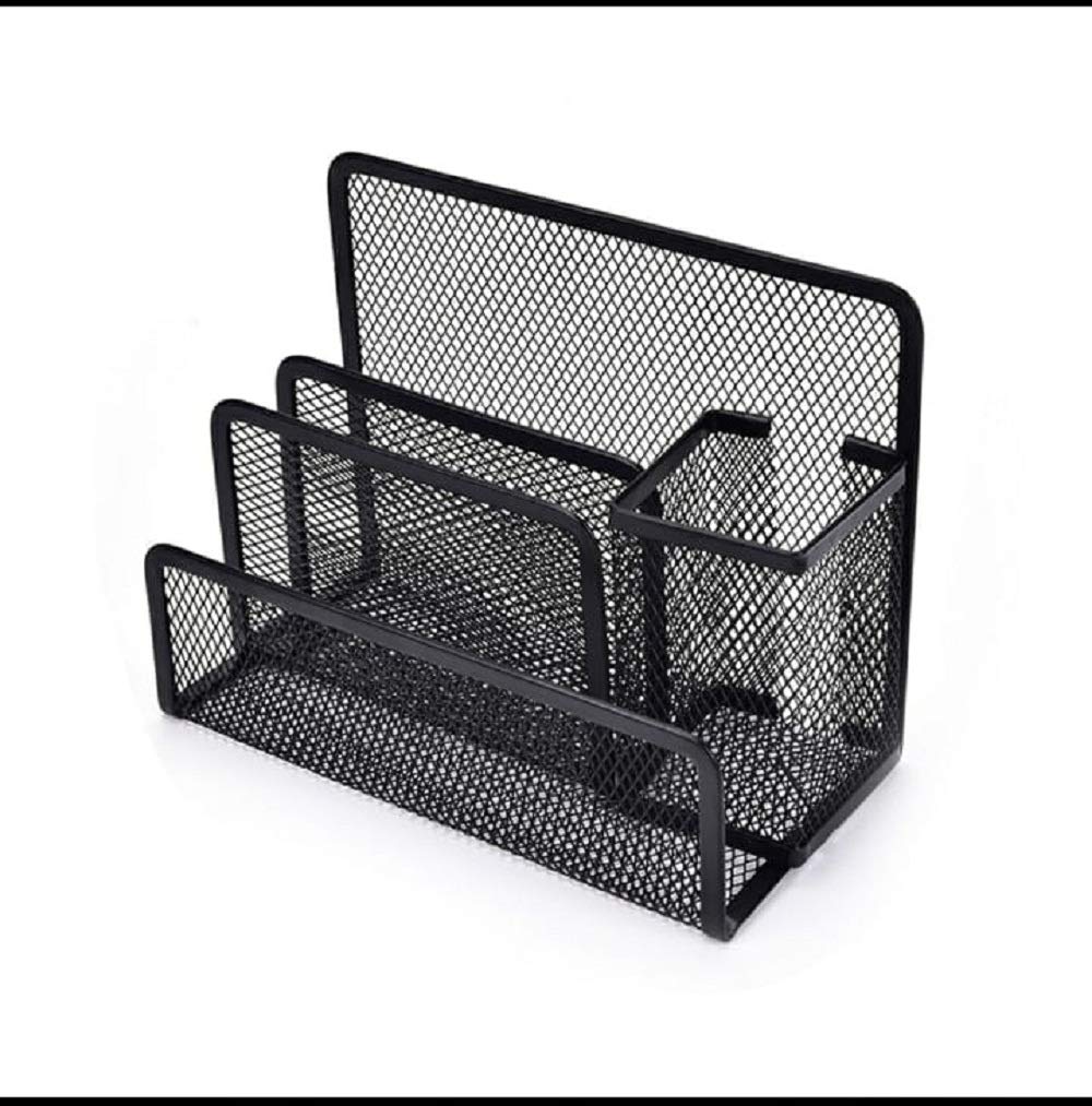 Pen Holder Desk Organizer Multi funtional Paper Organizer Office suplies School Supplies Black.