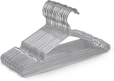 KEPLIN 20x Premium Rubber Coated Metal Hangers Heavy Duty Grey