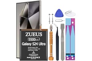 ZUEUS Galaxy S24 Ultra Battery, (2024 Upgraded) 5500mAh EB-BS928ABY Li-Polymer Battery Replacement Compatible with Galaxy S24 Ultra 5G SM-S928 with Screwdriver Tool Kit