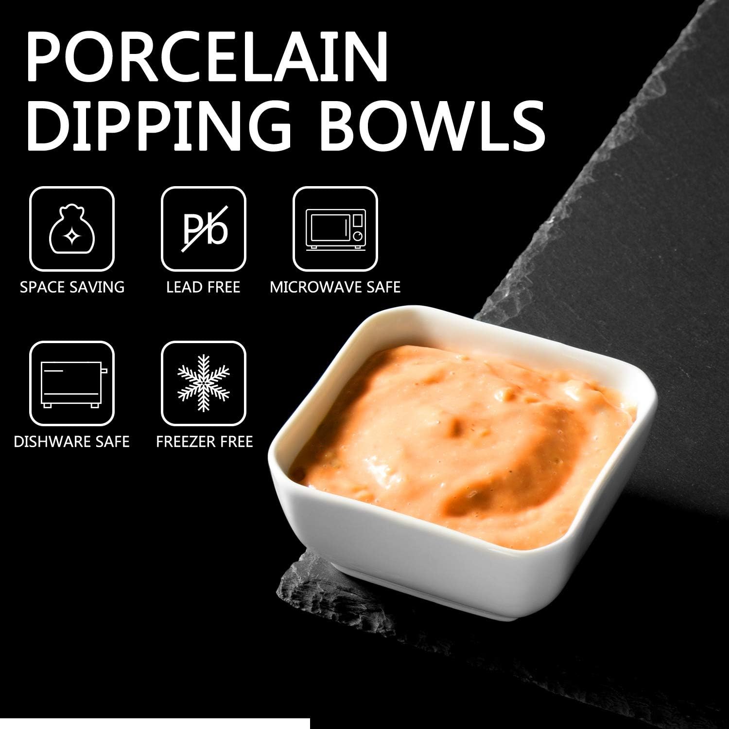 Soy Sauce Dipping Bowls Condiments Server Dishes BBQ and Other Party