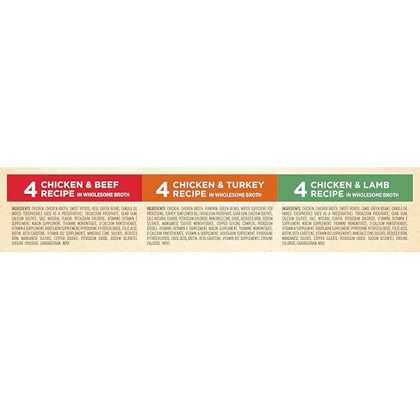 NATURE’S RECIPE GRAIN FREE WET DOG FOOD VARIETY PACK, CHICKEN RECIPES WITH BEEF, TURKEY & LAMB IN SAVORY BROTH, 2.75 OZ. CUPS (PACK OF 12), 2 COUNT