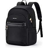LIGHT FLIGHT Travel Backpack for Women, 15.6 Inch Stylish Laptop Backpack, Computer Bag for College Work Daily, Water-Resistant Casual Daypack with USB Port, Black