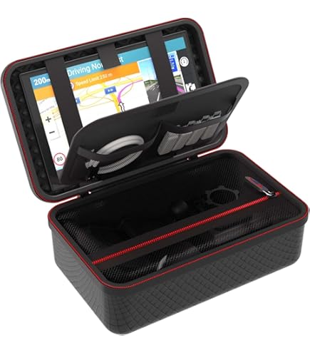 Navitech Custodia Viola Per GPS Garmin DriveSmart 55 MT-S 5.5 - Protettiva Con Tasca E Cinghie