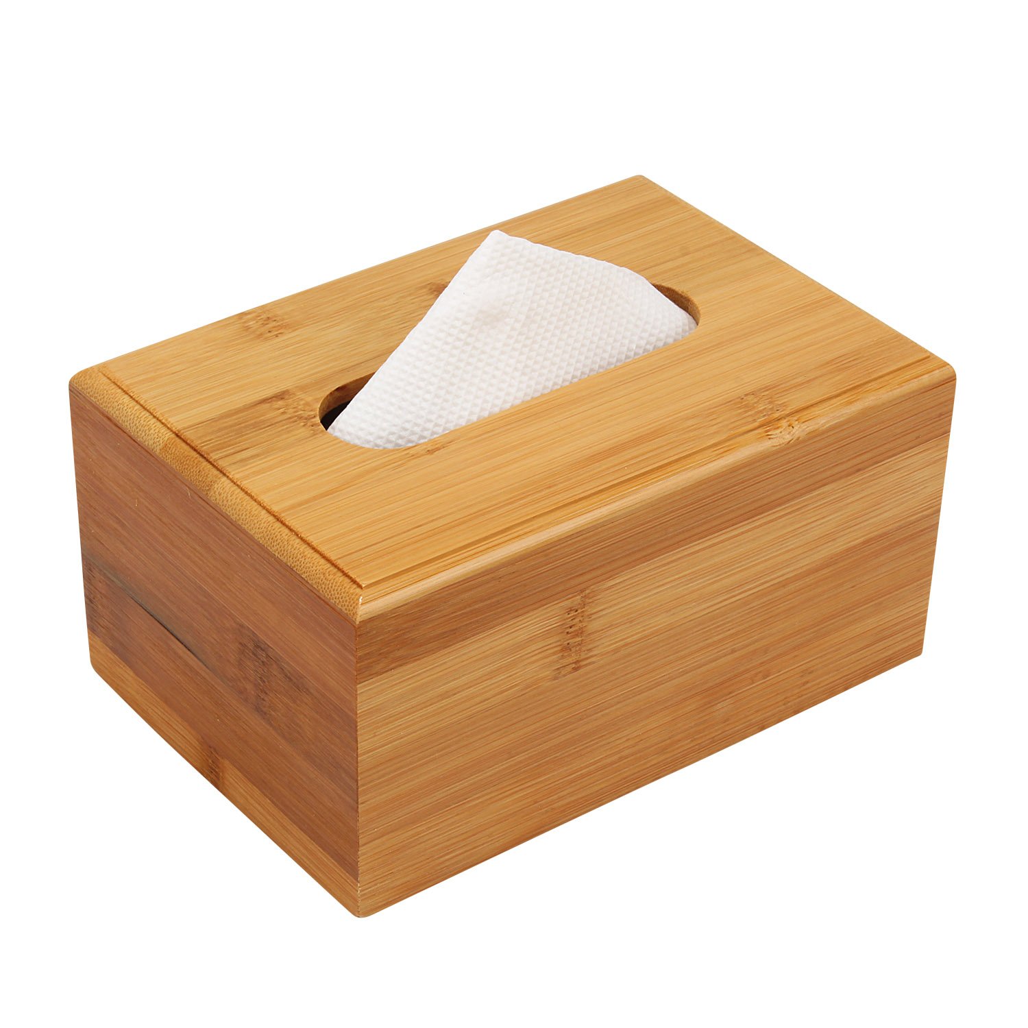 HOKIPO Wooden Tissue Paper Holder (Rectangular, 17 x 11.5 x 9 cm
