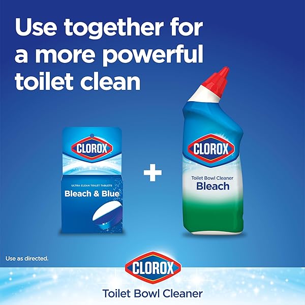CLOROX ULTRA CLEAN TOILET TABLETS BLEACH & BLUE, RAIN CLEAN SCENT, 2.47 OUNCES EACH, 4 COUNT (PACKAGE MAY VARY)