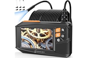 Endoscope Camera with Light, Ennovor 1920 HD Borescope with 4.3" LCD Screen, IP67 Waterproof Borescope Inspection Camera 8 LE