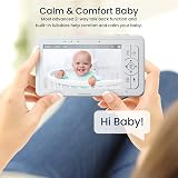 Babysense 5” HD Non-WiFi Split-Screen Baby Monitor 2 Cameras 720p view 7