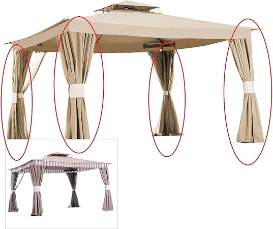 Amazon Com Garden Winds Replacement Privacy Curtain Set For The