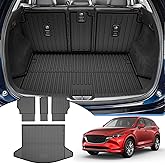 Cargo Liner Backrest Mat Compatible with 2017-2025 Mazda CX-5 Backrest Mat Trunk Mat Replacement for 2020 2021 2022 2023 2024 2025 CX5 Accessories (Rear Backrest Mat+Rear Cargo Mat)