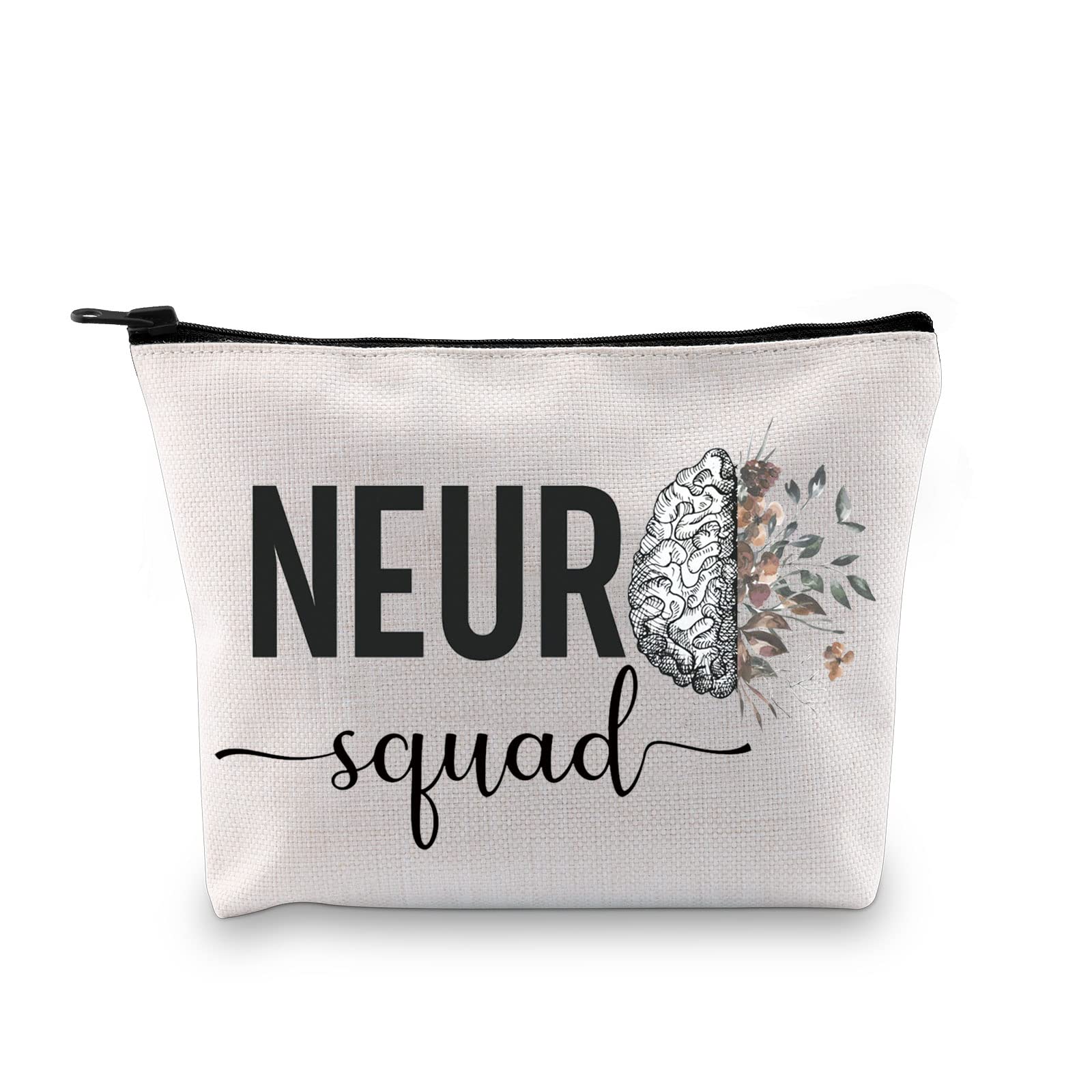 Neuro Squad Gift Neuro Nurse Gift Neuro Team Rn Gift Neurology Surgery Nurse Nursing School Zipper Pouch Makeup Bag (Neuro Squad EU)