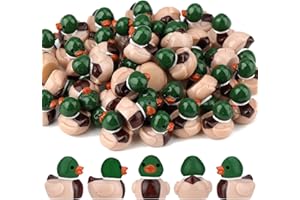 GGSTDDUP 50 Pcs Mallard Ducks, Mallard Resin Ducks, Unique Mallard Duckies, Mini Mallard Resin Ducks Decor, Nature Birds Lovers Duck Hunting Decoration for Ducky Birthday Party Favor Gift