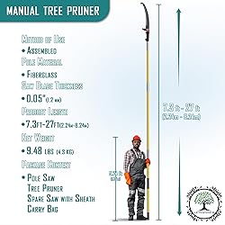 LETYANGER Pole Saws for Tree Trimming, 7.3-27 ft