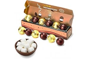KIRI & SONS Hot Chocolate Bombs Marshmallow Filled Balls - Set of 6 - Delicious Cocoa Melts Bomb Filled Marshmallows - 2 Flavors Caramel & Fudge Brownie Candy - Milk Chocolates Cocoa Gift - Delicious Melt Gifts