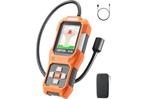 TopTes RT-389 Rechargeable Refrigerant Leak Detector, HVAC Freon Leak Detector with 3 Sensitivity Modes & 3 Alarm Types for C