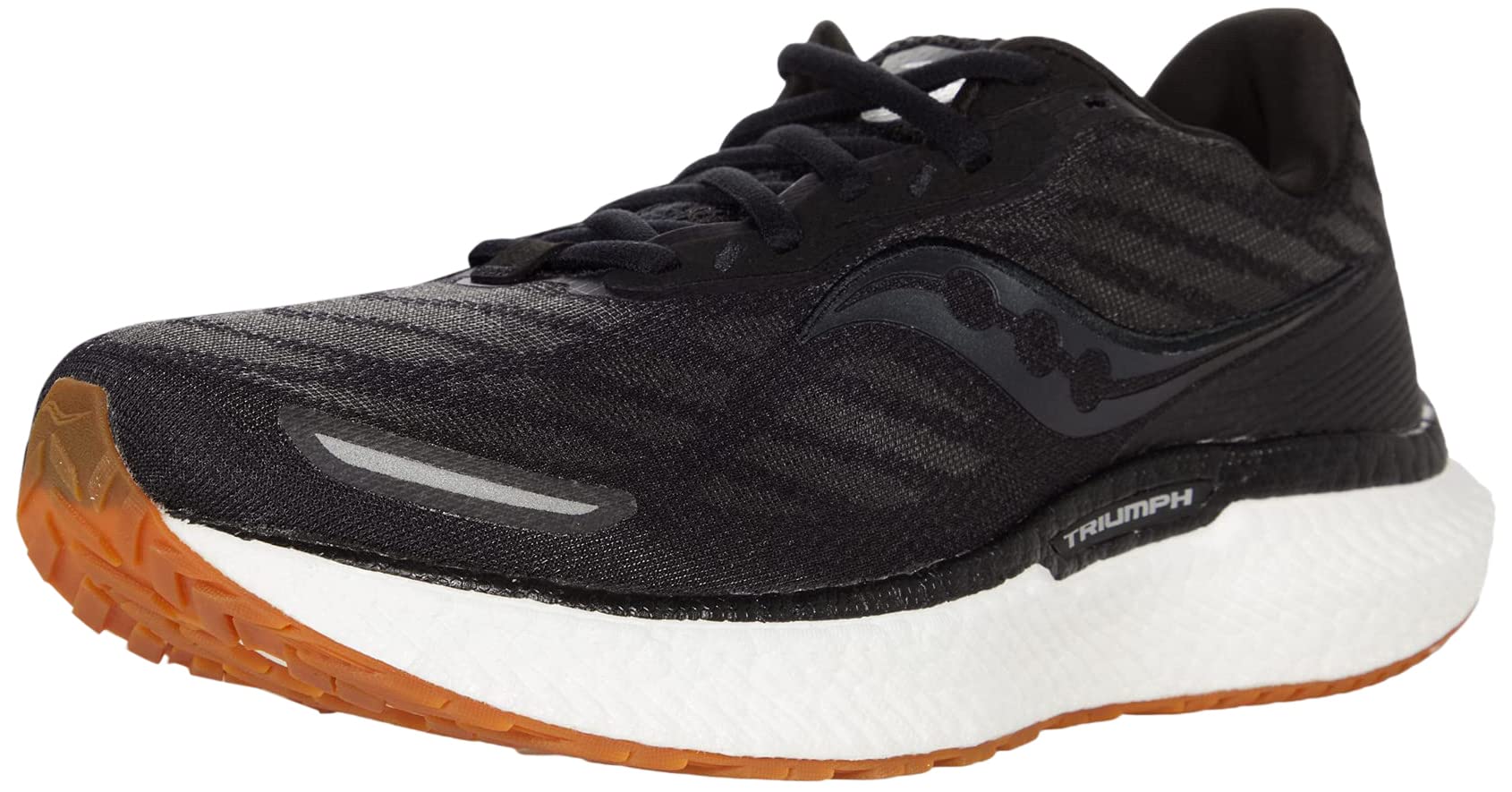 Saucony Men's Triumph 19 Running Shoe, Black/Gum, 9