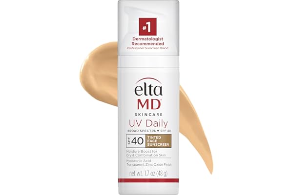 EltaMD UV Daily SPF 40 Tinted Face Sunscreen Moisturizer, Tinted Moisturizer for Face with SPF, Great for Dry, Combination, a