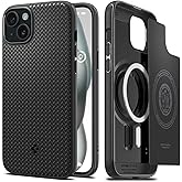 Spigen Mag Armor MagFit Designed for iPhone 15 Case, for iPhone 14 Case (2023) [Military-Grade Protection] Compatible with MagSafe - Matte Black