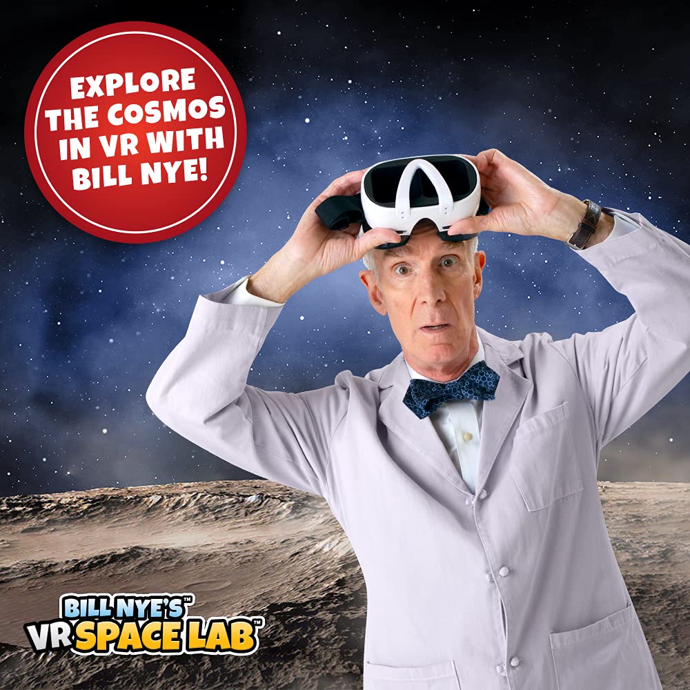 Abacus Brands Bill Nye's VR Space Lab - Virtual Reality Kids Science Kit, Book and Interactive STEM Learning Activity Set (Full Version - Includes Goggles)