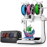 Anycubic Kobra X Combo 3D Printer with ACE 2 Pro, Native 7-Color Printing | Up to 19 Color, 2X Faster, 2X Less Waste, Auto-Leveling, 260*260*260mm&sup3;, For Beginner Kids Education Family DIY Toys Tools