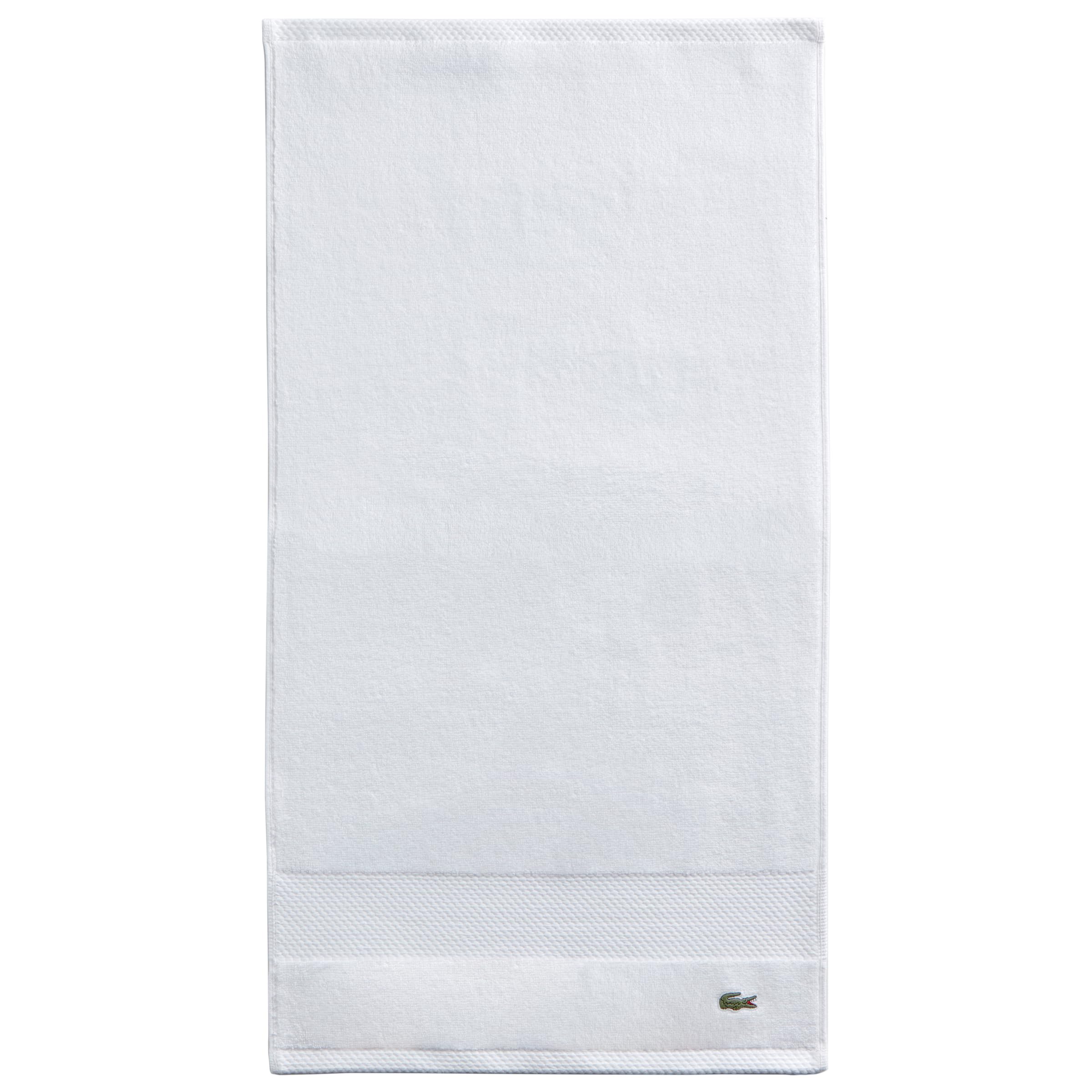 Lacoste Heritage Supima Cotton Hand Towel, White, 16" x 30"
