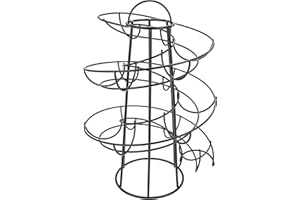 Southern Homewares Egg Skelter Deluxe Modern Spiraling Dispenser Rack - Black, Space-Saving, Durable Storage Solution for Eggs, One Size