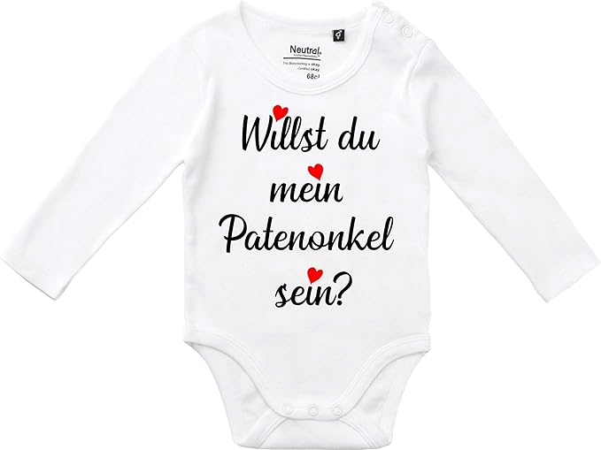 Kleckerliese Baby Body Vintage Spruche Jungen Madchen Langarm Mit Motiv Willst Du Mein Patenonkel Sein Amazon De Bekleidung