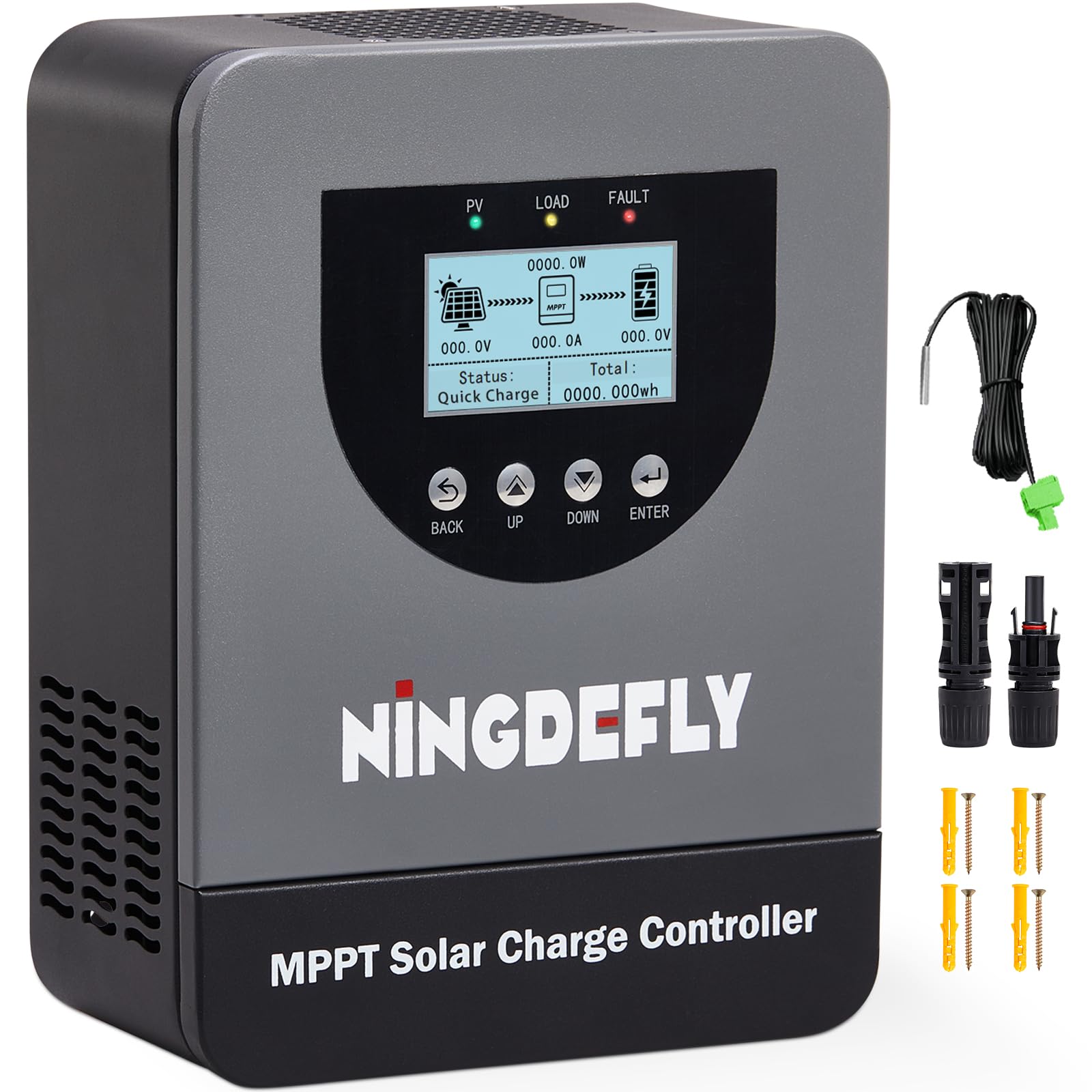 Photo 1 of Ningdefly MPPT Solar Charge Controller 60A 96V Auto 12V 24V 36V 48V 60V 72V 84V 96V Solar Regulator for Solar Systems with LCD Display Suitable for FLD LiFePO4 SLD Gel Batteries