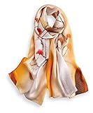 PoeticEHome 100% Mulberry Silk Long Scarf - Women's