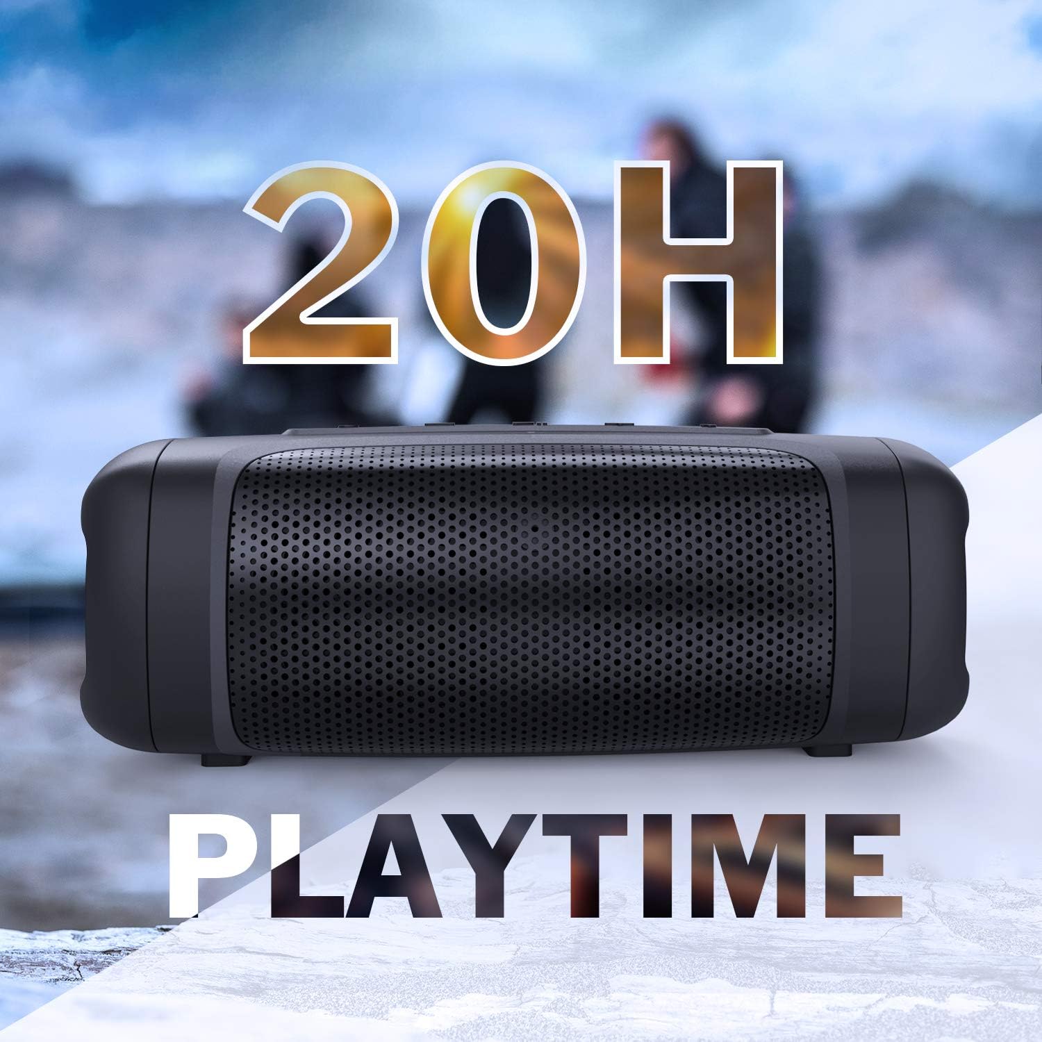 Bluetooth Speakers, DOSS Portable Wireless Bluetooth Speaker with 24W Powerful Sound, Rich Bass, IPX6 Waterproof, Wireless Stereo Pairing, 20H Playtime, Waterproof Speaker for Outdoor and Travel: Electronics