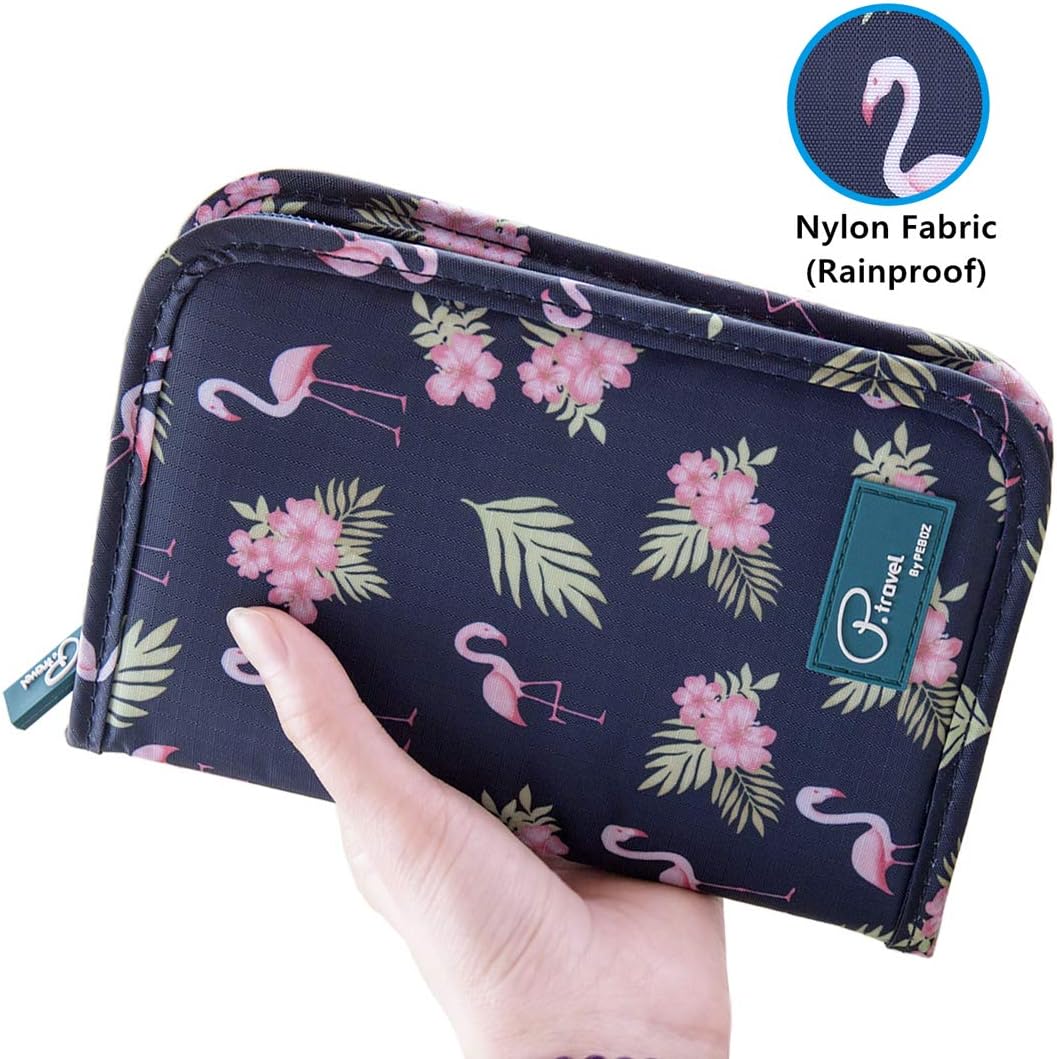 VanFn Travel Wallet Family Passport Holder Flamingo Travel Document Organiser Holiday Passport Case Women for Passports ID Card - Image 4