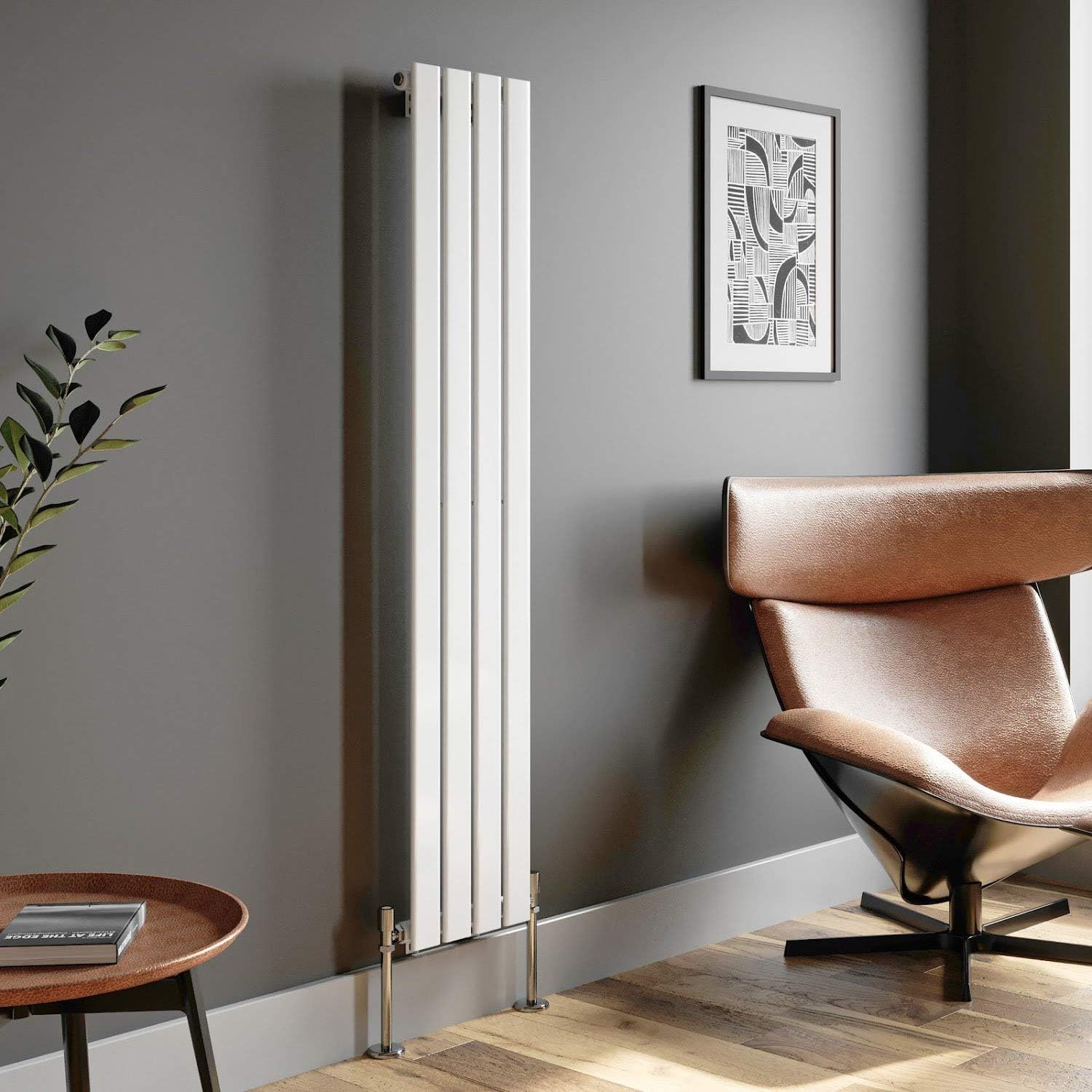 DuraTherm Designer Radiator Vertical White Flat Panel Rads Single Panel ...